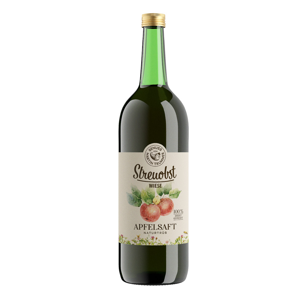 Streuobstwiese Apfelsaft naturtrüb 1000ml | Genuss von Martin Trummer