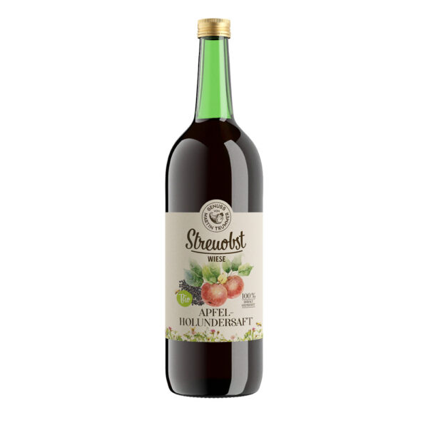 Streuobstwiese Bio Apfel-Holundersaft 1000ml | Genuss von Martin Trummer